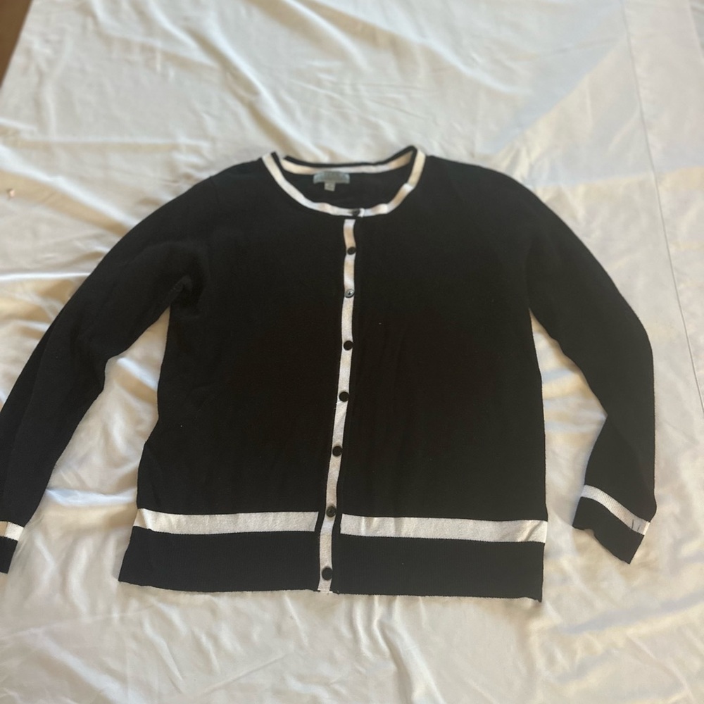 Joseph Black and White Cardigan